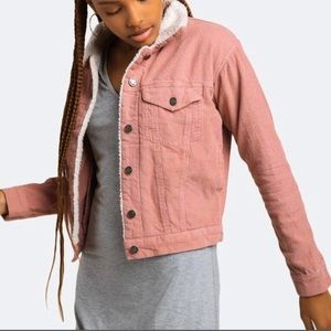 Francesca’s Sherpa Lined Corduroy Jacket NWT